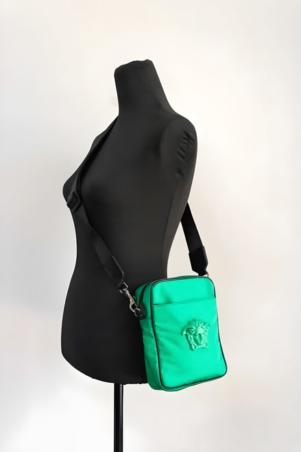 Geantă crossbody Versace Medusa verde