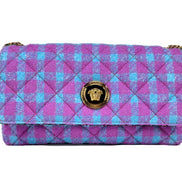 Geantă de umăr/crossbody medie Versace din lână Lurex
