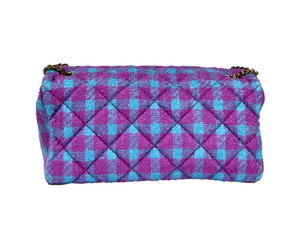 Geantă de umăr/crossbody medie Versace din lână Lurex