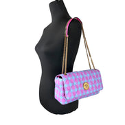 Geantă de umăr/crossbody medie Versace din lână Lurex