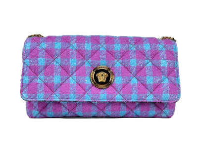 Geantă de umăr/crossbody medie Versace din lână Lurex