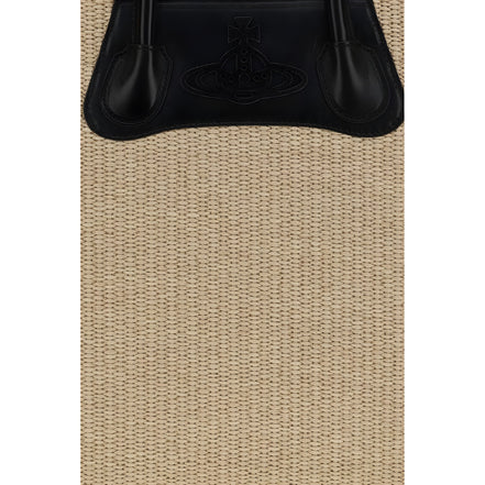 Vivienne Westwood Beige Raffia Shoulder Bag