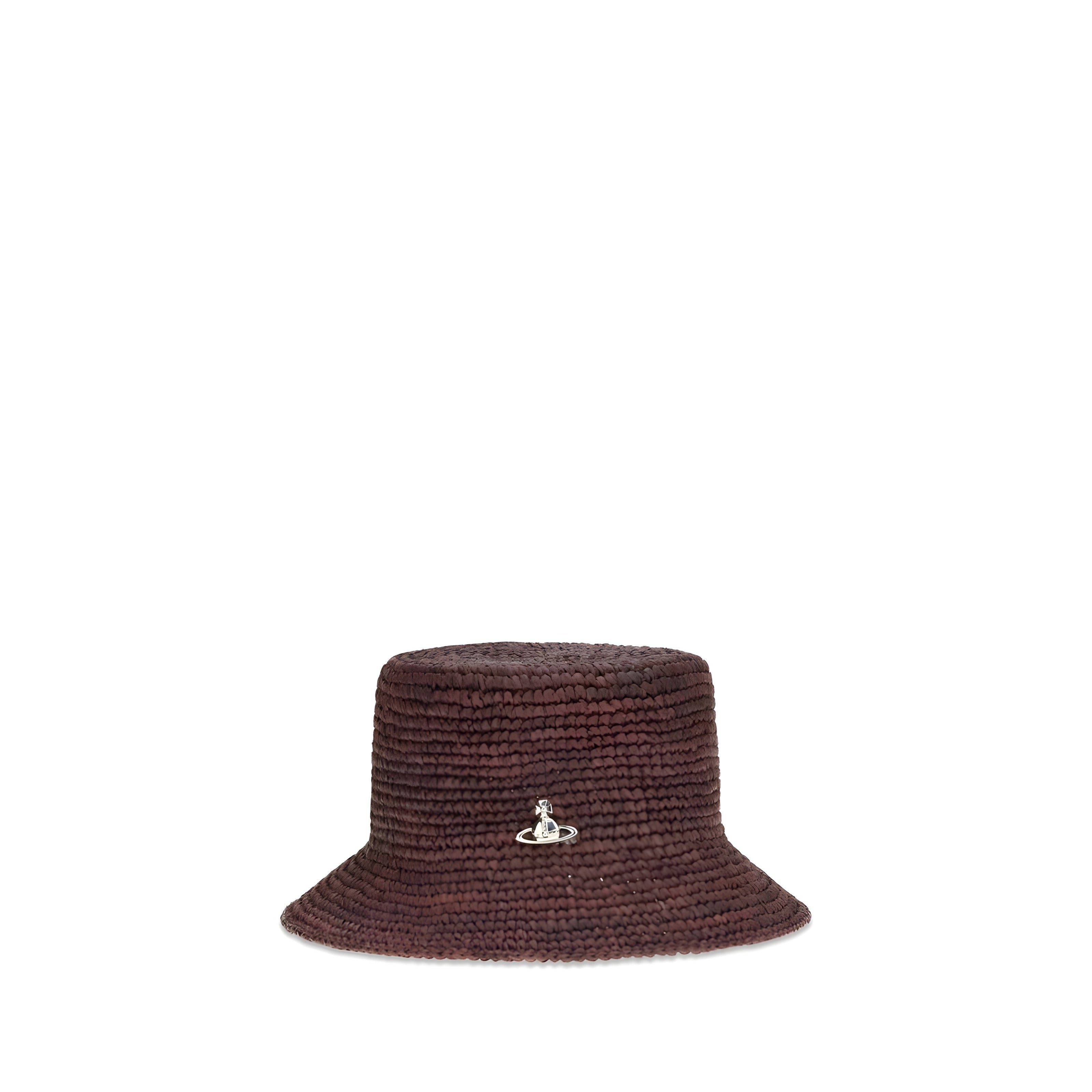 Vivienne Westwood Brown Raffia Bucket Hat