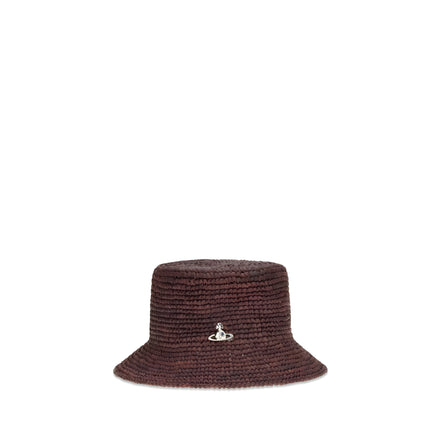 Vivienne Westwood Brown Raffia Bucket Hat