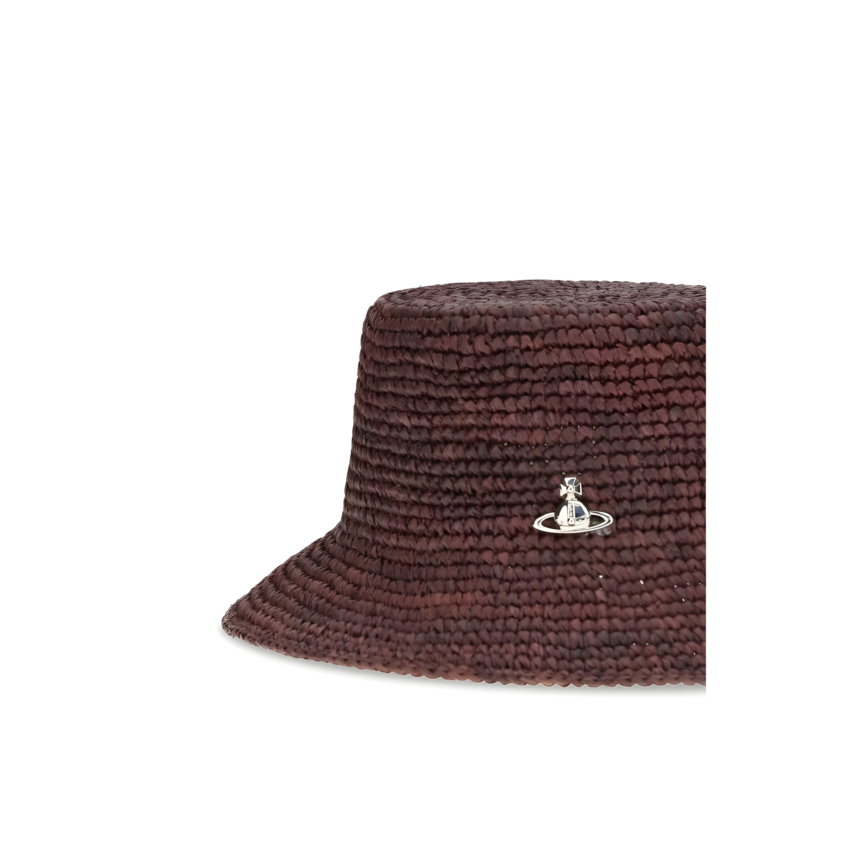 Vivienne Westwood Brown Raffia Bucket Hat