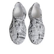 Sneakers Dolce & Gabbana Daymaster albi cu negru graffiti