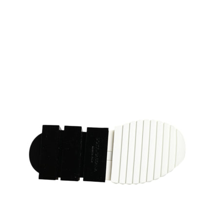 Dolce & Gabbana White Black Low Top Sorrento Sneakers