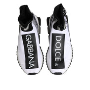Dolce & Gabbana White Black Sorrento Socks Sneakers