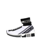 Dolce & Gabbana White Black Sorrento Socks Sneakers
