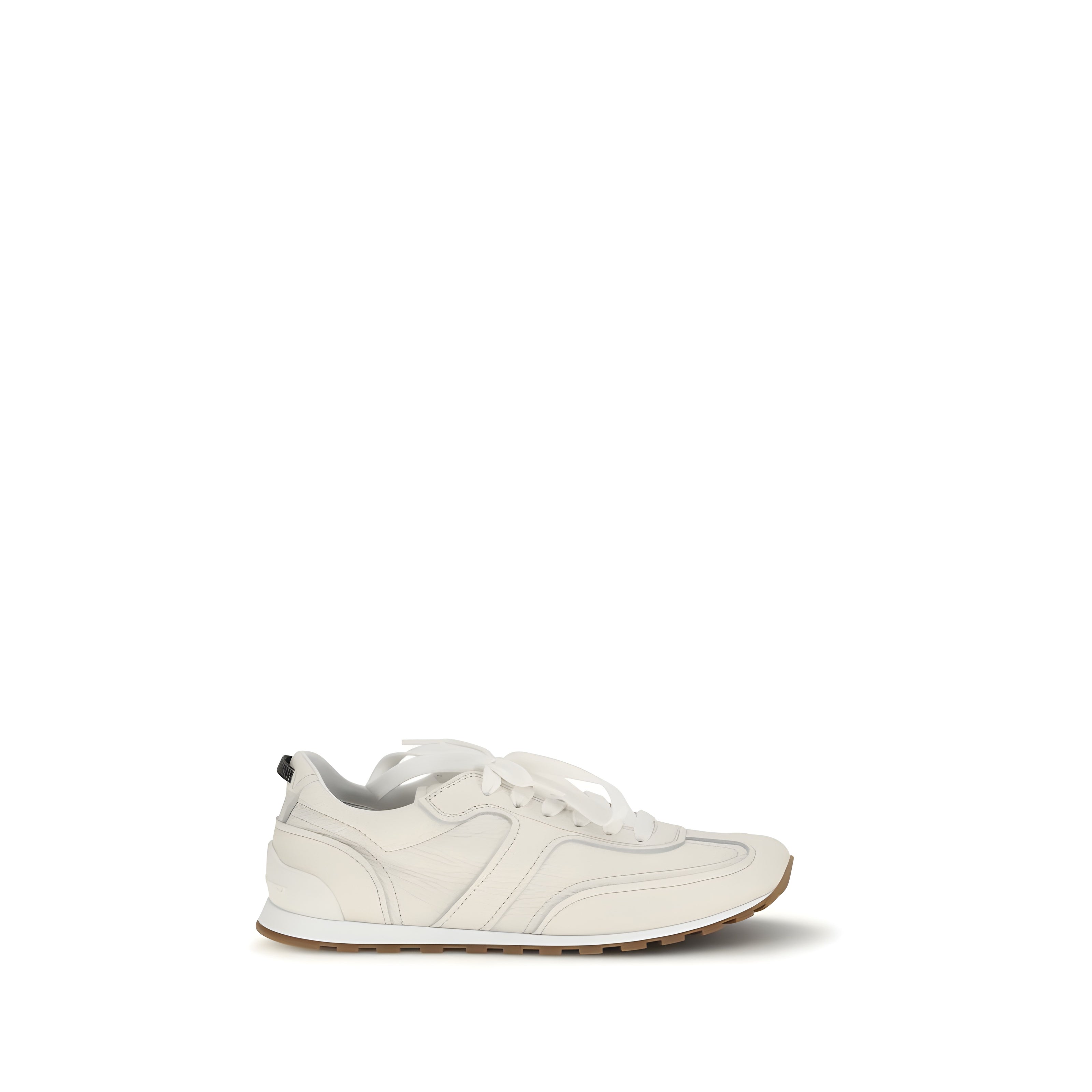 Pantofi sport albi joși Brunello Cucinelli