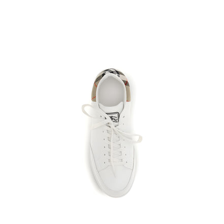 Adidași Burberry albi joși