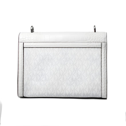 Michael Kors White Canvas Crossbody Bag