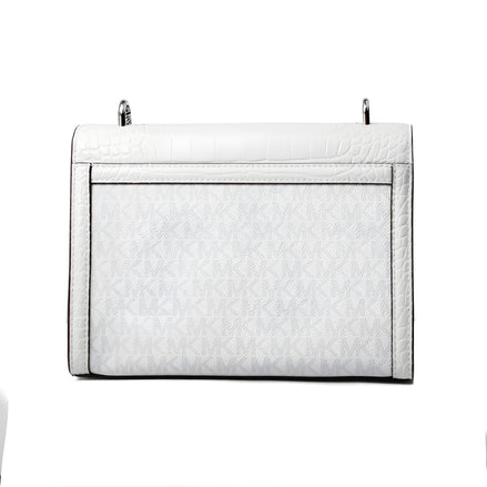 Michael Kors White Canvas Crossbody Bag