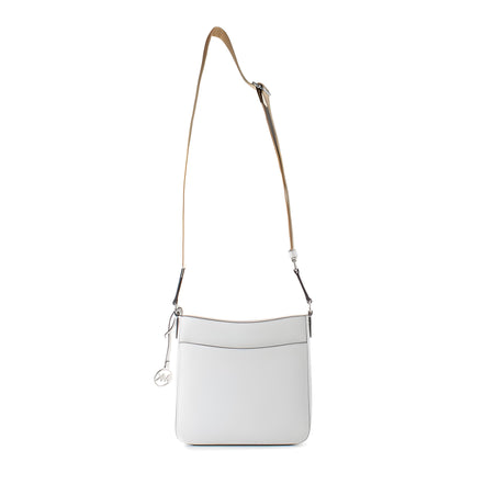 Geantă de umăr Michael Kors din pânză albă