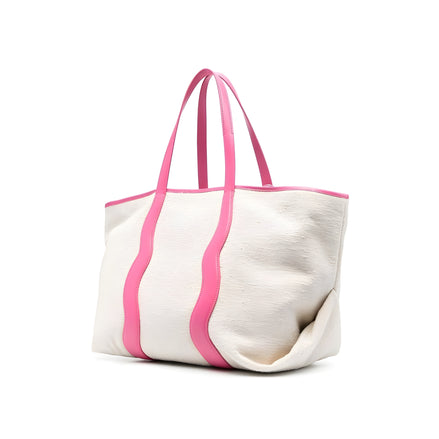 Palm Angels White Canvas Tote Bag