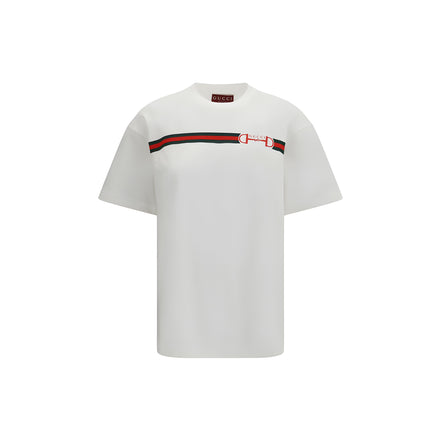 Tricou Gucci alb din bumbac