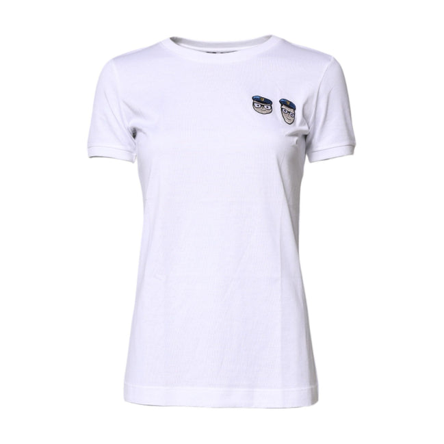 Dolce & Gabbana White #DGFamily Cotton Crew Neck T-shirt