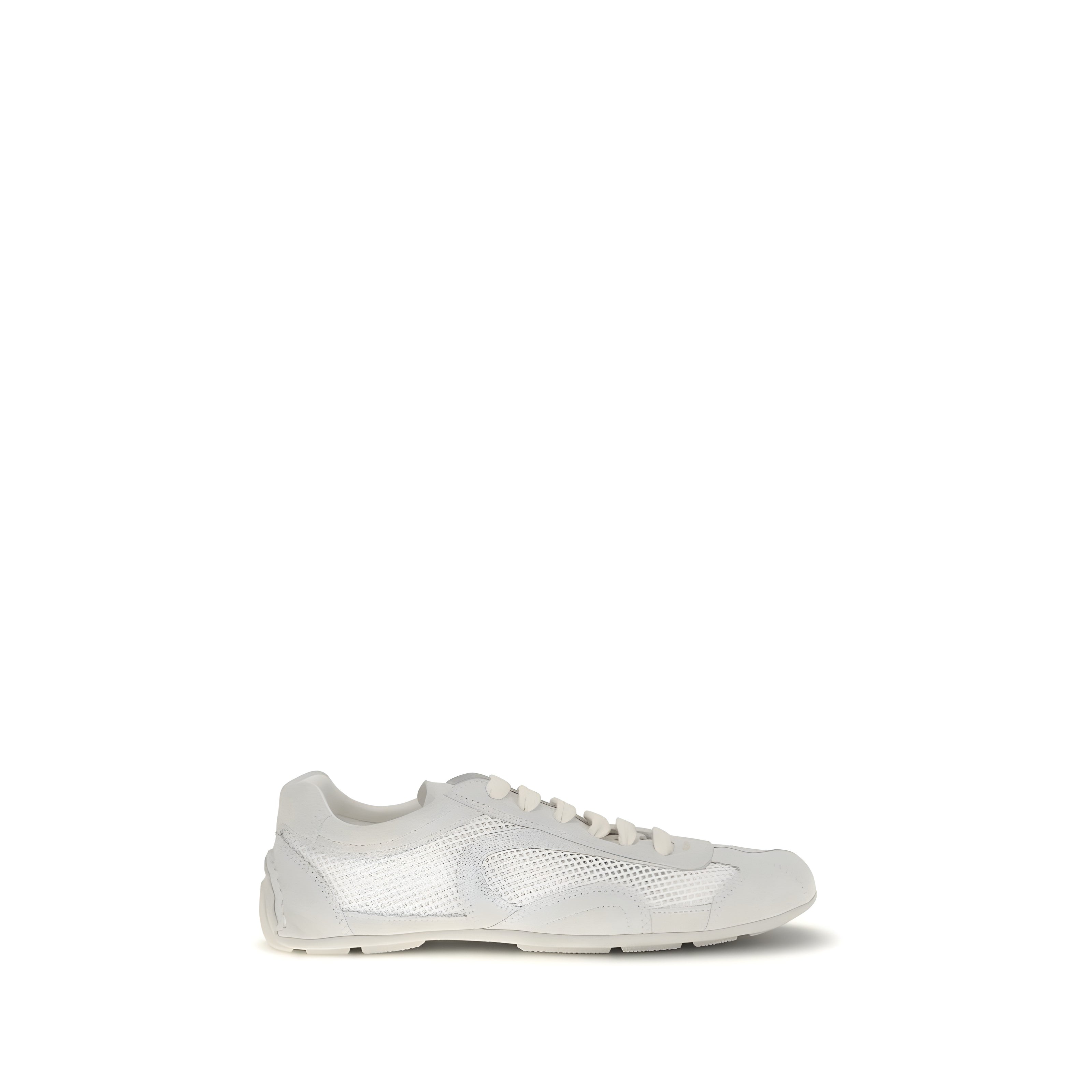 Adidași joși Prada din pânză albă