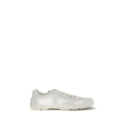 Adidași joși Prada din pânză albă