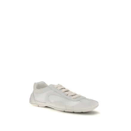 Adidași joși Prada din pânză albă