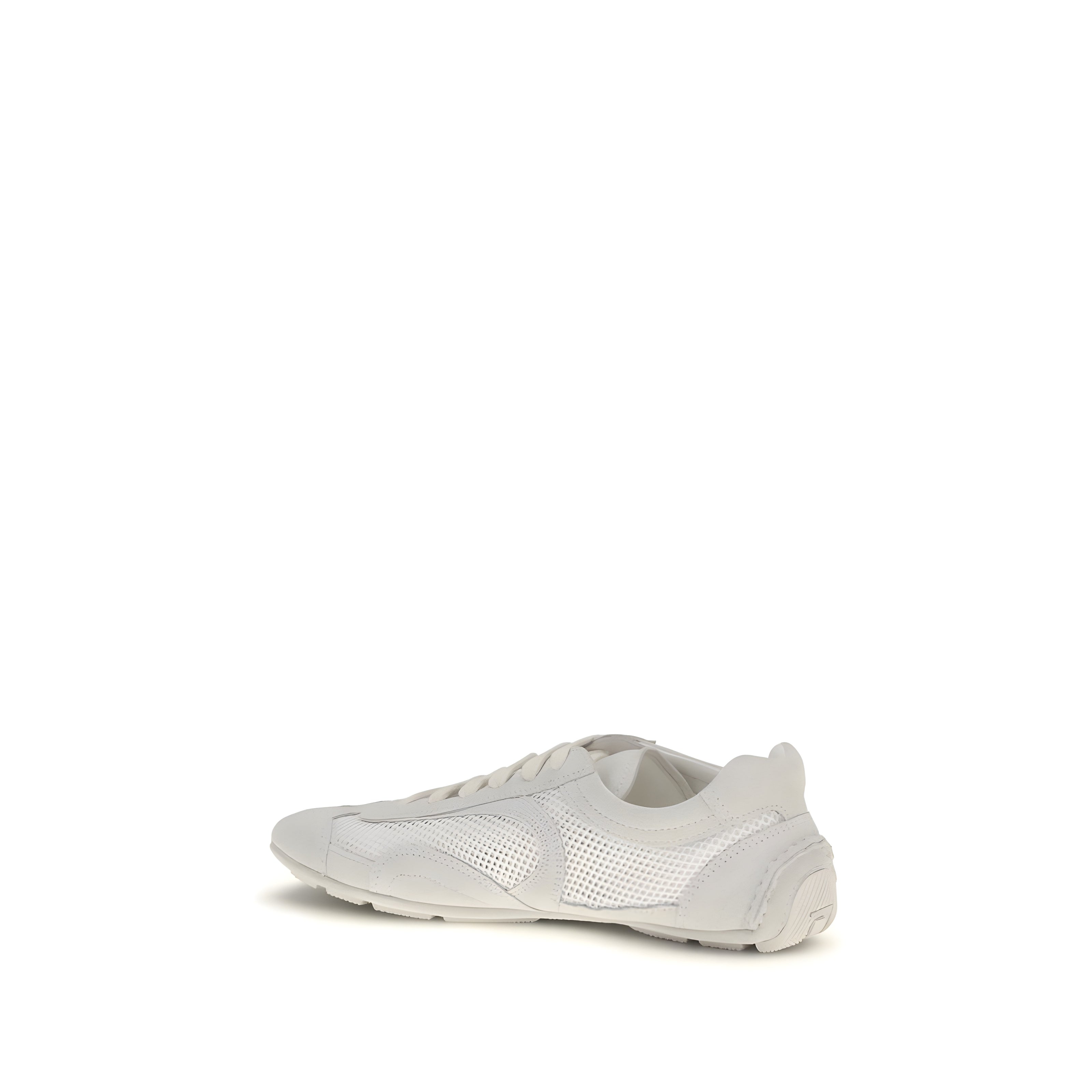 Adidași joși Prada din pânză albă