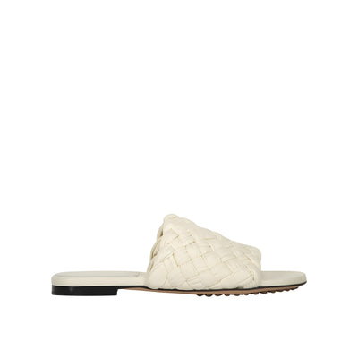 Bottega Veneta White Leather Mules