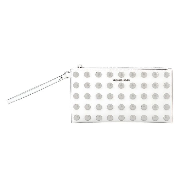 Michael Kors White Leather Clutch Bag