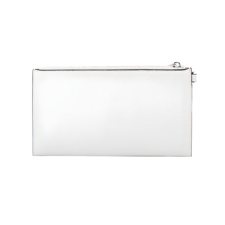 Michael Kors White Leather Clutch Bag