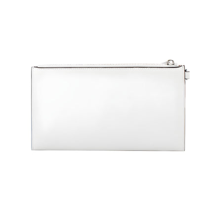 Michael Kors White Leather Clutch Bag