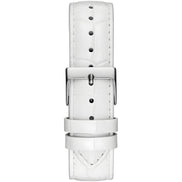 Guess White Leather Dress Watch