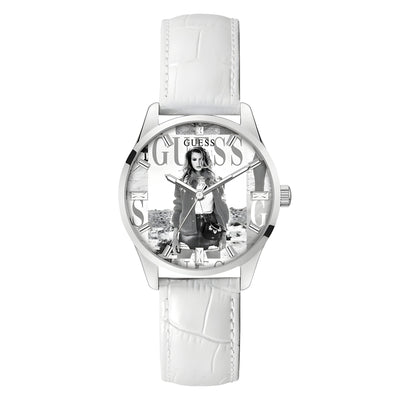 Ceas de damă Guess White Leather