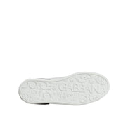 Sneakers Dolce & Gabbana Portofino albi din piele cu logo