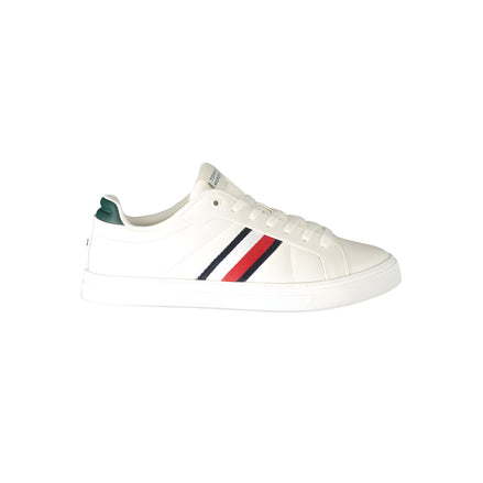 Adidași Tommy Hilfiger albi din piele
