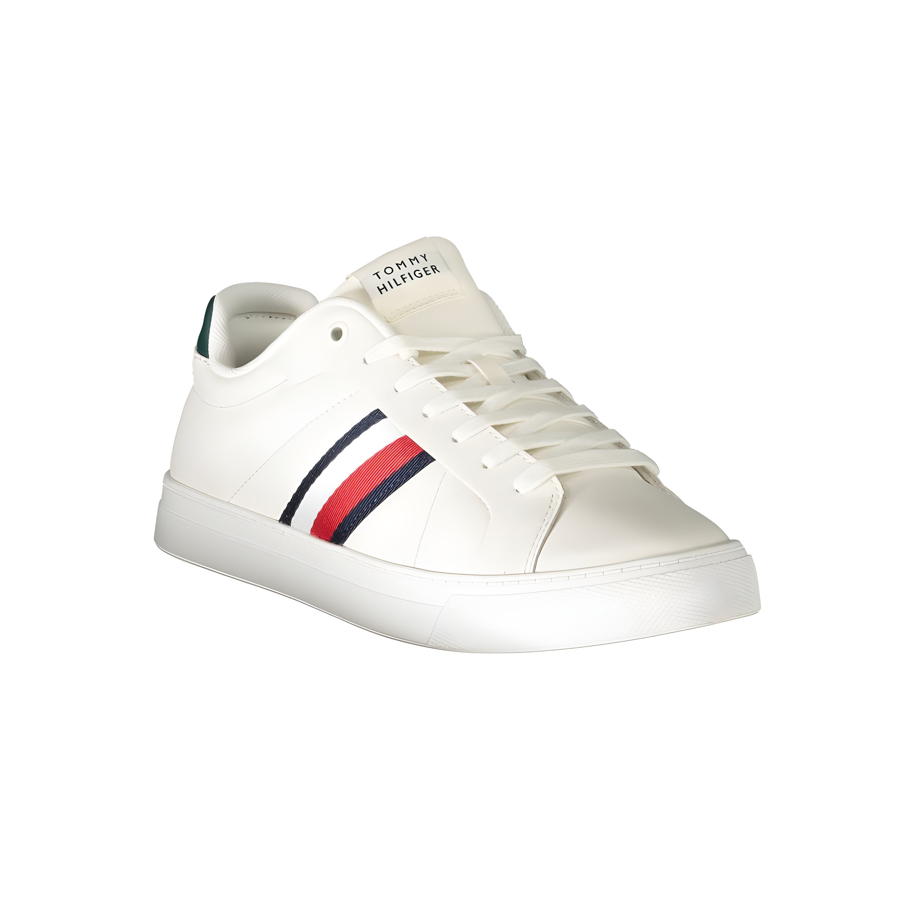 Tommy Hilfiger White Leather Sneakers