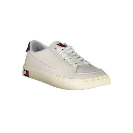 Sneakers Tommy Hilfiger albi din piele