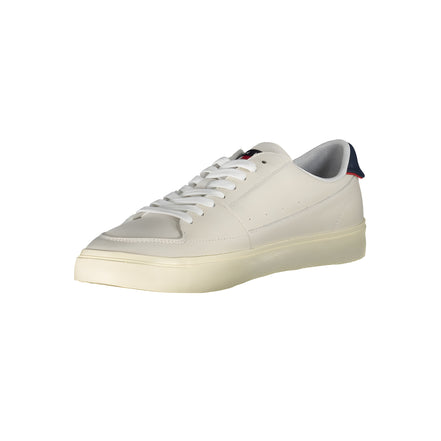 Sneakers Tommy Hilfiger albi din piele