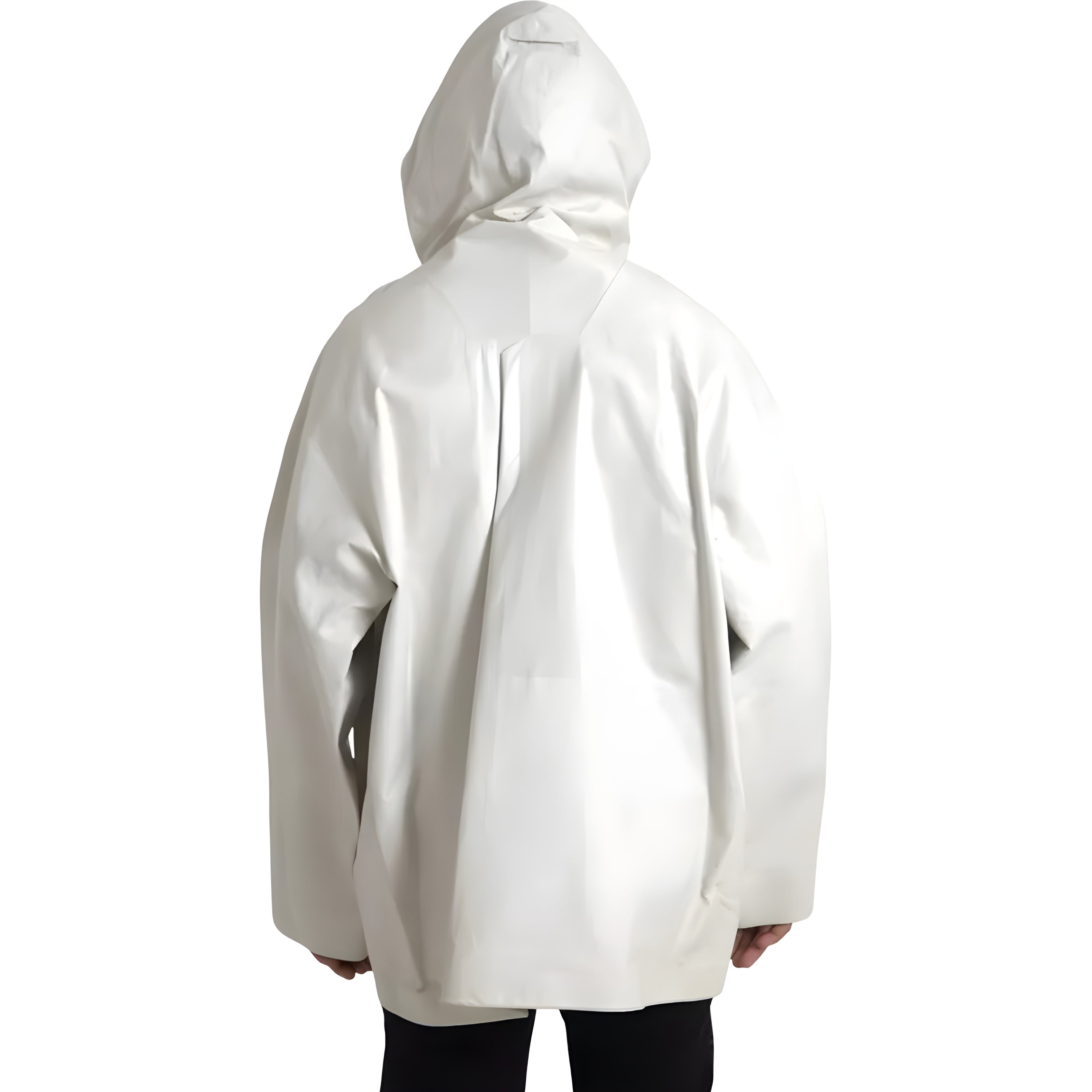 Bottega Veneta White Leather Waterproof Jacket Blouson