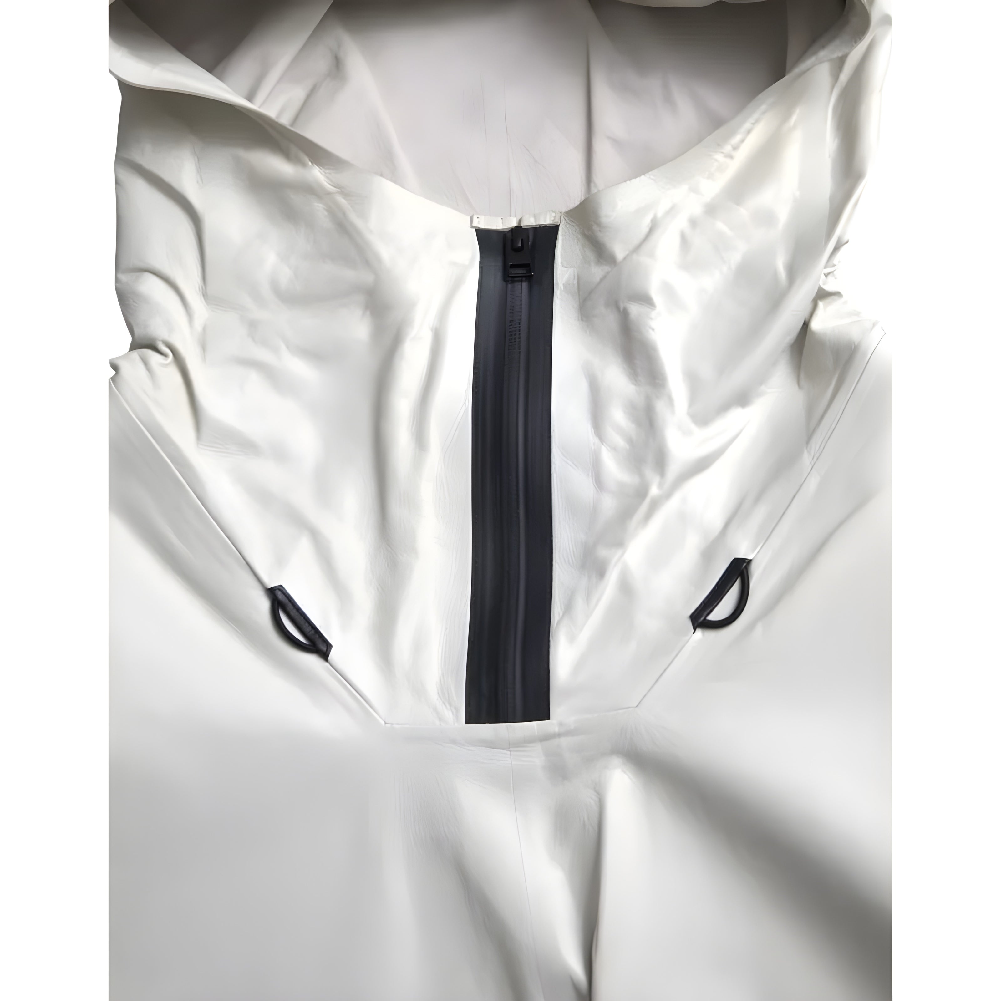Bottega Veneta White Leather Waterproof Jacket Blouson