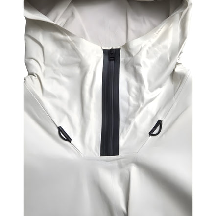 Bottega Veneta White Leather Waterproof Jacket Blouson