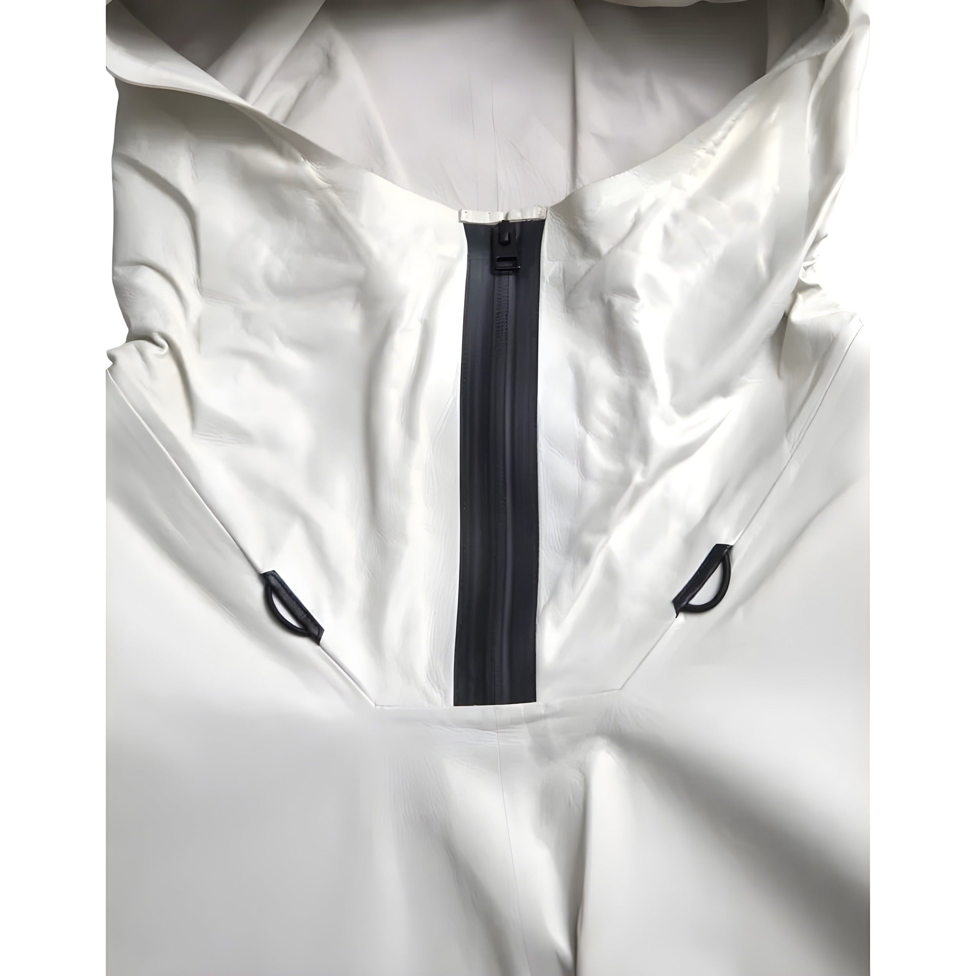 Bottega Veneta White Leather Waterproof Jacket Blouson