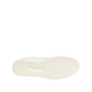 Dolce & Gabbana White Leather Rose Embroidery Low Top Sneakers