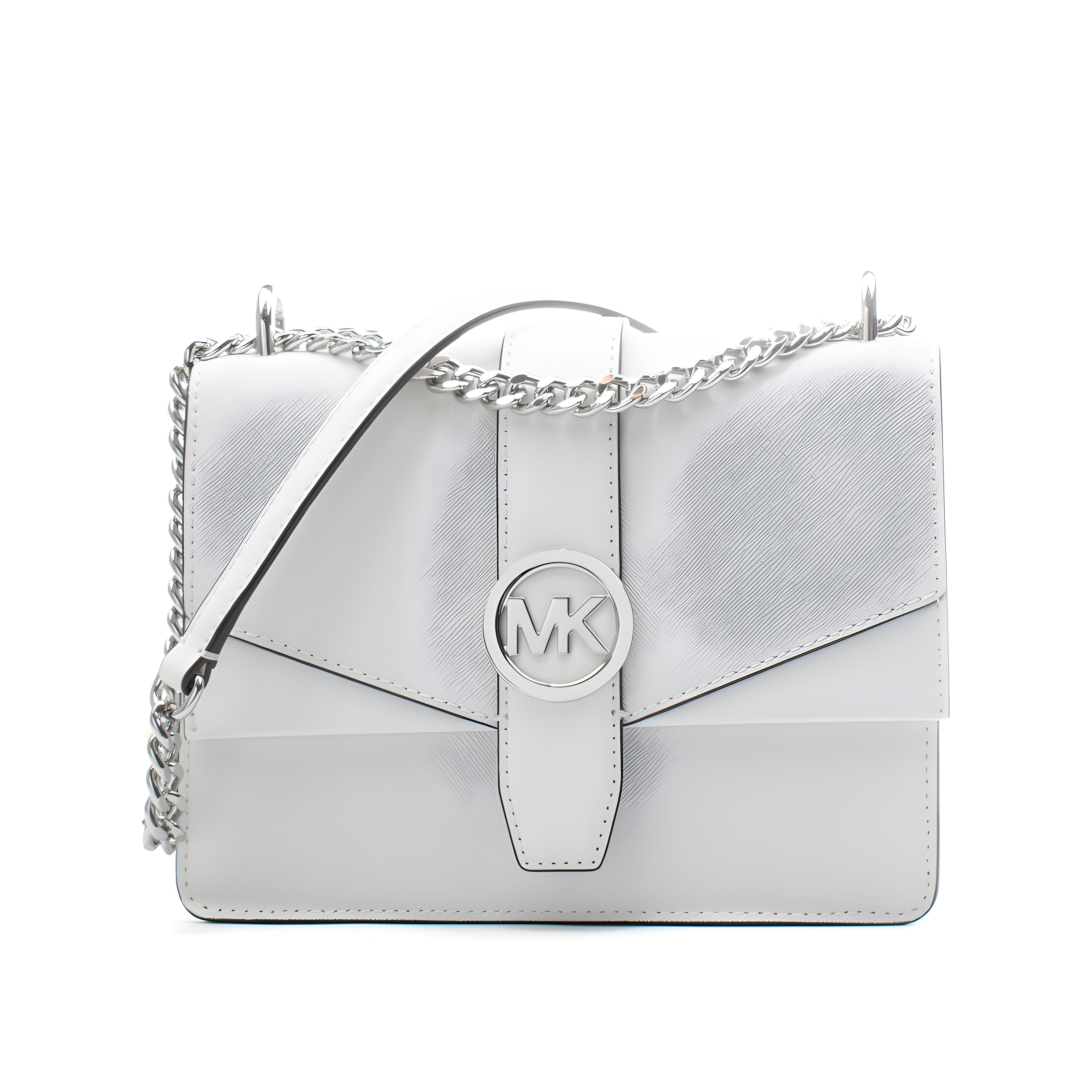 Michael Kors White Leather Shoulder Bag