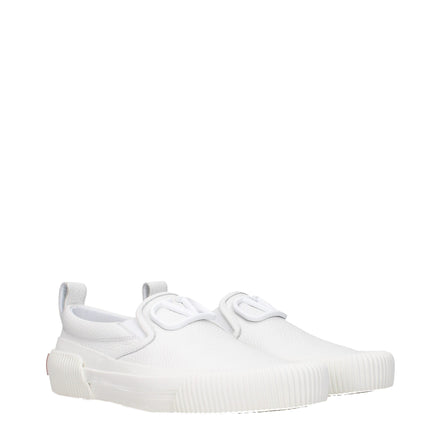 Mocasini slip-on Valentino Garavani din piele albă