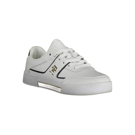 Sneakers Tommy Hilfiger albi din piele
