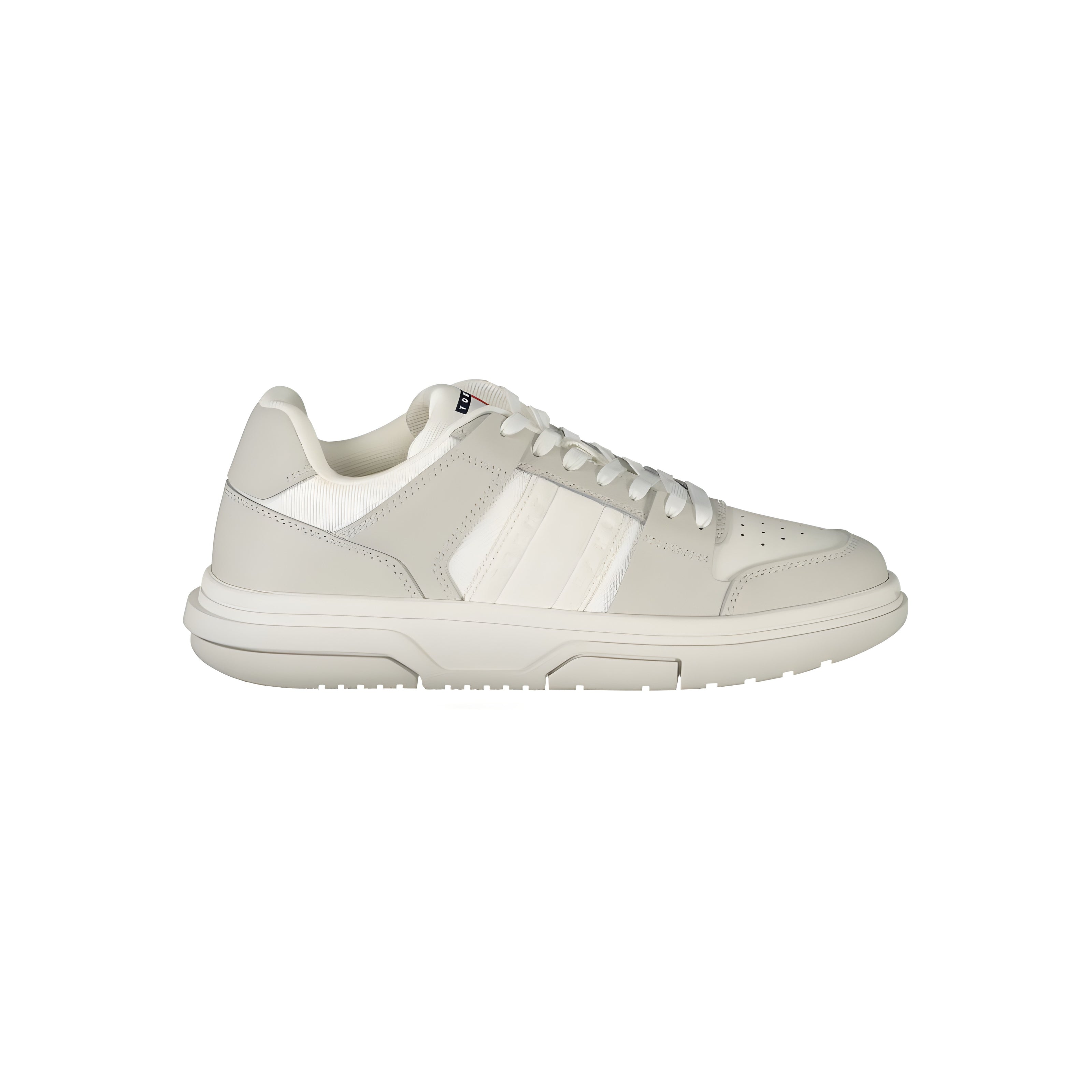 Adidași Tommy Hilfiger albi din piele
