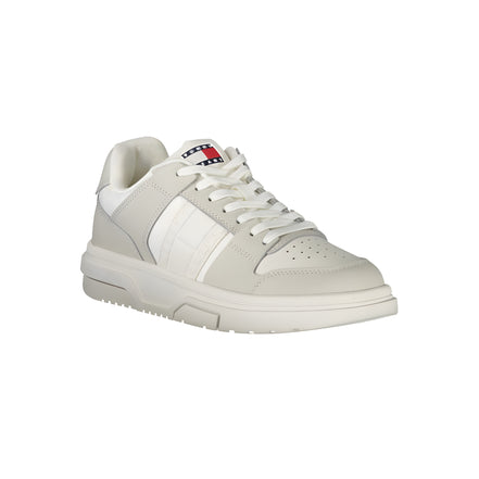 Adidași Tommy Hilfiger albi din piele