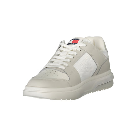 Adidași Tommy Hilfiger albi din piele