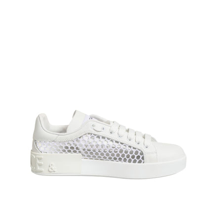 Dolce & Gabbana Adidași Joși cu Inserții din Plasă Albă