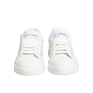 Dolce & Gabbana White Mesh Inserts Low Top Sneakers