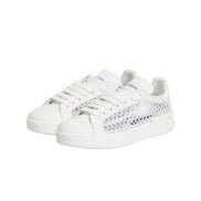 Dolce & Gabbana White Mesh Inserts Low Top Sneakers